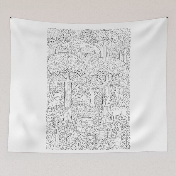 Item preview, Coloring Book Day: Forest of Creativity designed and sold by zoughlal.