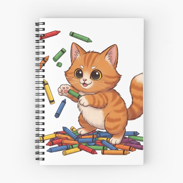 Item preview, National Coloring Book Day: Creative Cat with Crayons designed and sold by zoughlal.