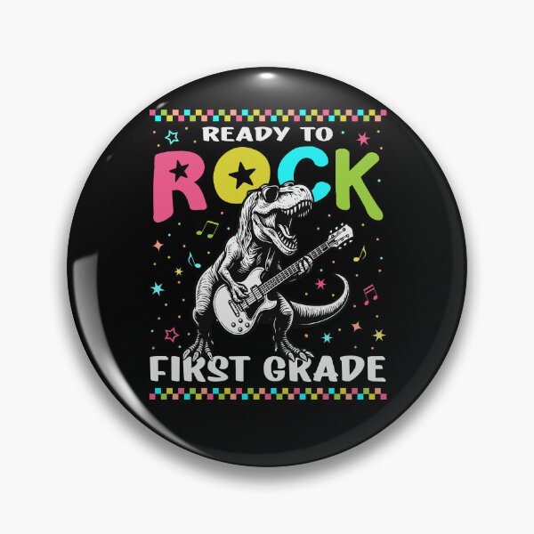 Item preview, Ready To Rock First Grade Funny T Rex Dinosaur 1st grade Back To School   designed and sold by Bad Kitty Designz.