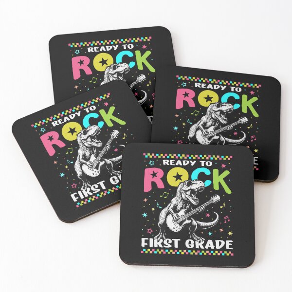 Item preview, Ready To Rock First Grade Funny T Rex Dinosaur 1st grade Back To School   designed and sold by Bad Kitty Designz.