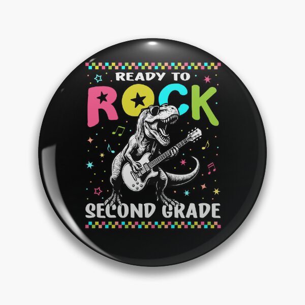 Item preview, Ready To Rock Second Grade Funny T Rex Dinosaur 2nd grade Back To School   designed and sold by Bad Kitty Designz.