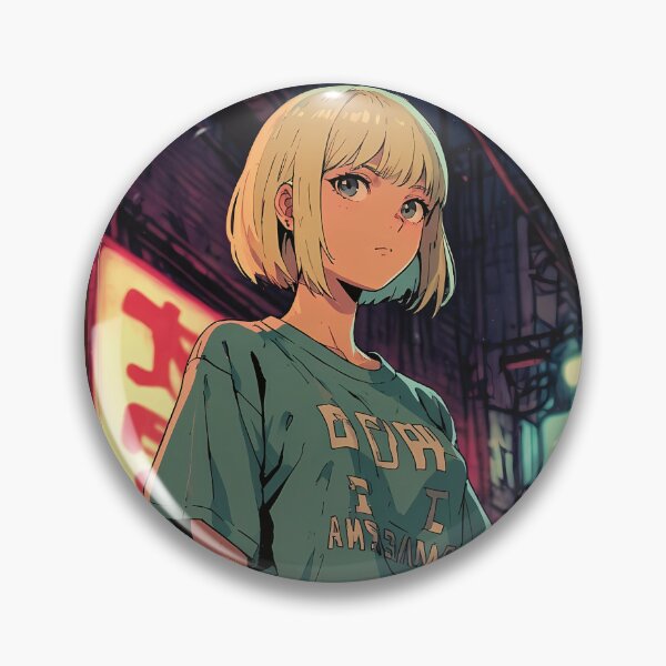 Item preview, Blonde anime girl on the street designed and sold by BOZGO.