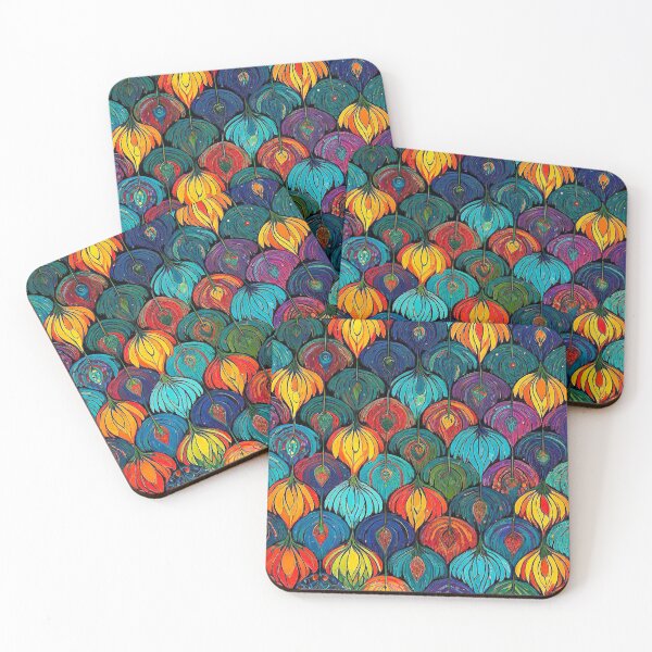 Item preview, Abstract geometric pattern of a multicolored fruit field. designed and sold by Giulivo Store Graphic.