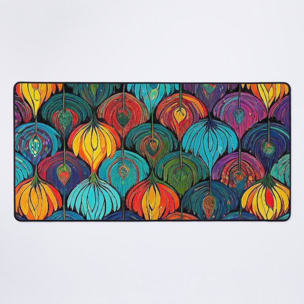 Item preview, Abstract geometric pattern of a multicolored fruit field. designed and sold by Giulivo Store Graphic.