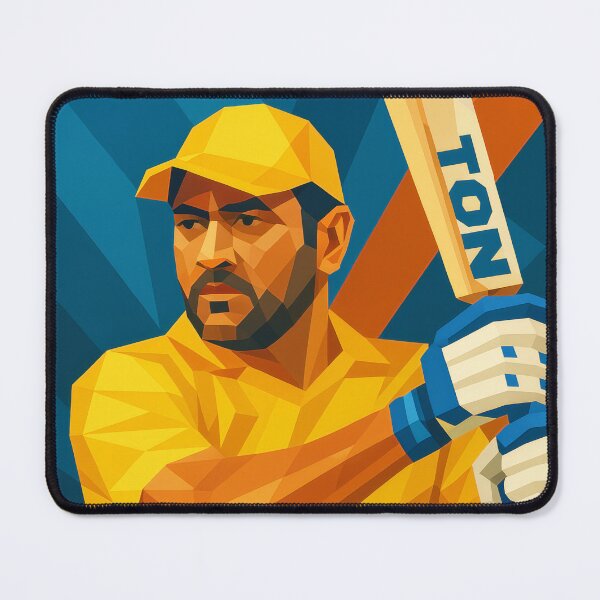 Item preview, MS Dhoni Indian Cricket Legend Vector Art designed and sold by kakarikihill.