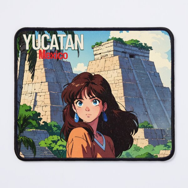 Item preview, Romantic Farewell in Yucatan Mexico – Retro Anime Travel Girl 80s Love Quote designed and sold by Kawaii-Sky.