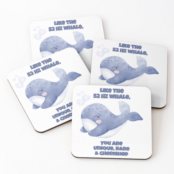Item preview, You Are Unique Like the 52 Hz Whale – Cute Inspirational Whale Design designed and sold by POPDOTSHOP.