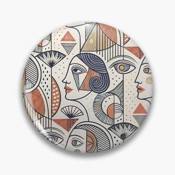 Item preview, Elegant Modern Abstract Art with Faces designed and sold by AOCollections.