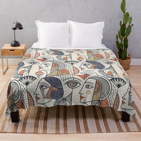 Item preview, Elegant Modern Abstract Art with Faces designed and sold by AOCollections.