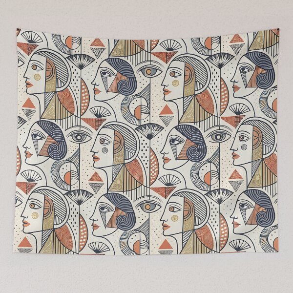 Item preview, Elegant Modern Abstract Art with Faces designed and sold by AOCollections.