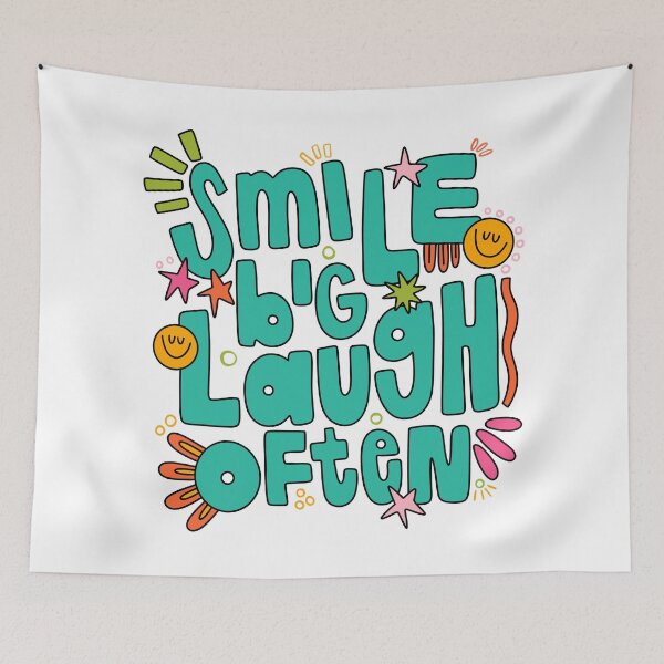 Item preview, Smile Big Laugh Often Smiley Doodles designed and sold by GraceMakes03.