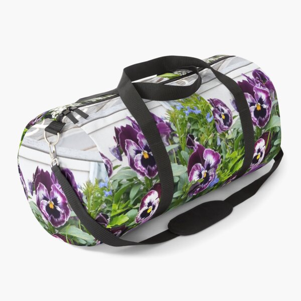 Item preview, Purple Pansy Flower Alyssum Lobelia Flowers Photo in Basket designed and sold by Sarah  Rajkotwala.