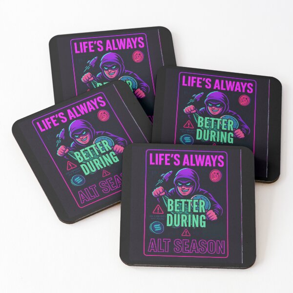 Item preview, Life’s Always Better During Alt Season – Neon Crypto Art designed and sold by Crypto-Trenches.