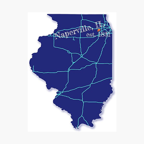 Item preview, Naperville, IL [Blue] designed and sold by PhilbonianDezin.