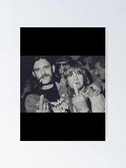 Thumbnail 1 of 3, Poster, Lemmy and Ozzy Middle Finger Vintage designed and sold by SofiaMarshall64.