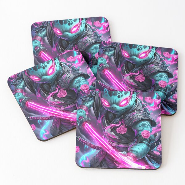 Item preview, Samurai Sea Turtle Surrounded by Pink Blossoms and Fire designed and sold by PMartistStudio.