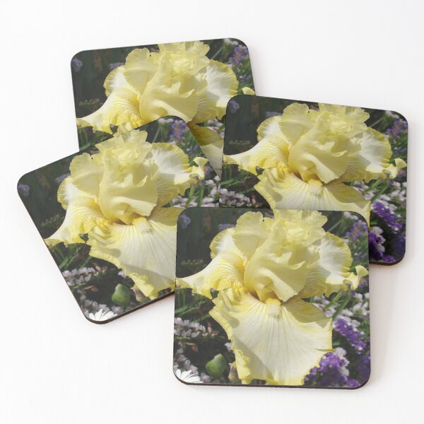 Item preview, Iris Flower Lovely Yellow With Blue Staice and Daisies - Silk and Honey designed and sold by Sarah  Rajkotwala.