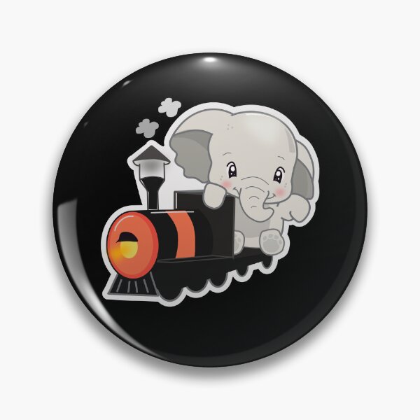 Item preview, Cute Elephant on Choo Choo Train  designed and sold by NAMITRA.