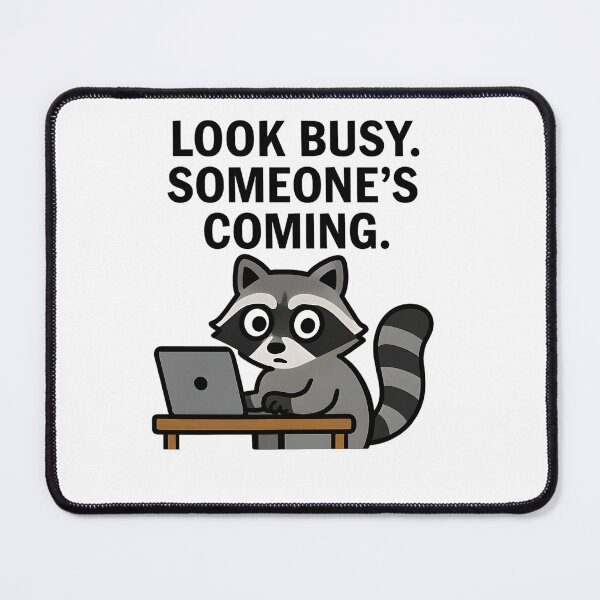 Item preview, Look Busy Raccoon Funny Work Laptop Office Humor designed and sold by Friends Custom Creations.