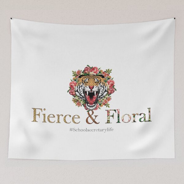 Item preview, School secretary appreciation Gift : Fierce & Floral  designed and sold by ArtVibeDesign.