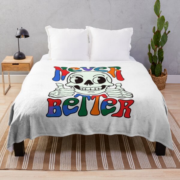 Item preview, Never Better, skeleton, undead, dark humor, Funnyfits70, retro, vintage, meme, funny, humor designed and sold by FunnyFits70.