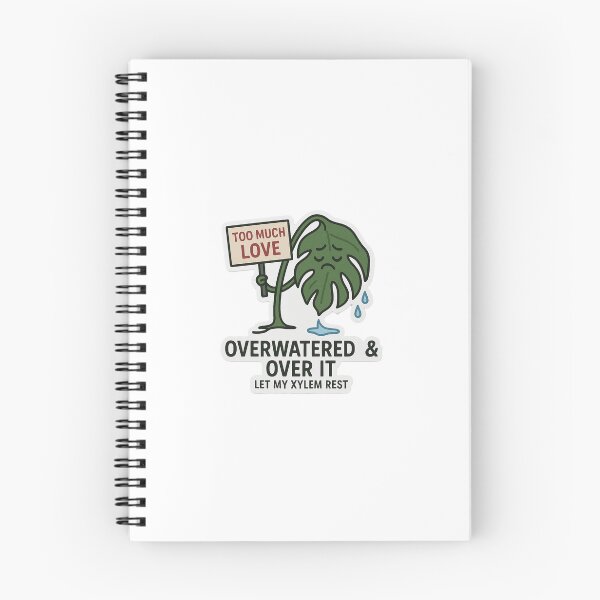 Item preview, Overwatered & Over It – Let My Xylem Rest Sticker designed and sold by kitsune3030.
