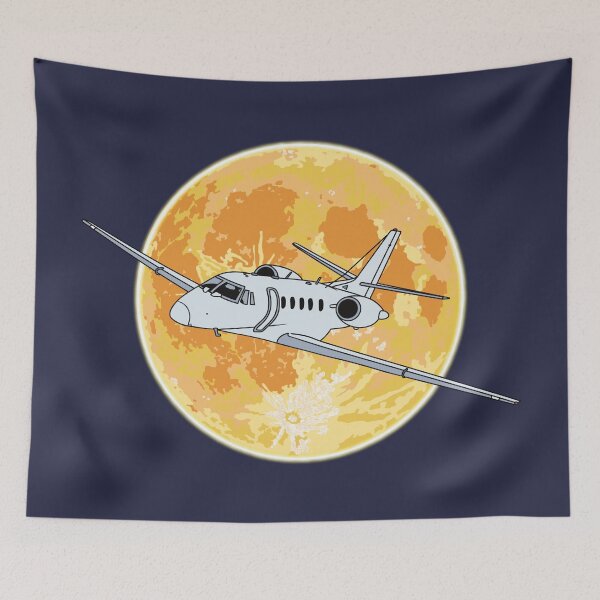Item preview, Cessna Citation Jet Flying at Night Aviation Design designed and sold by skye-studio.