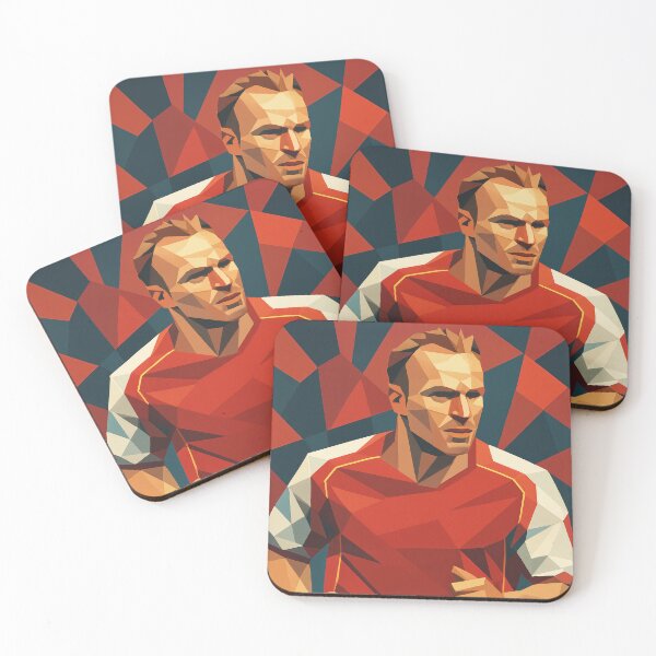 Item preview, Dennis Bergkamp Premier League Football Legend Vector Art designed and sold by kakarikihill.