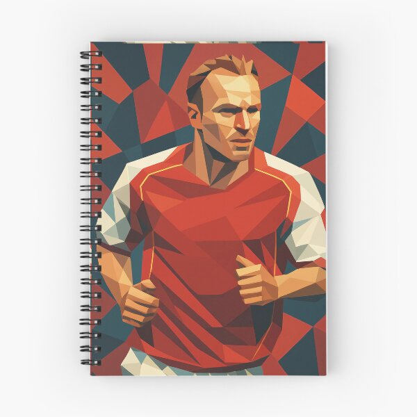 Item preview, Dennis Bergkamp Premier League Football Legend Vector Art designed and sold by kakarikihill.