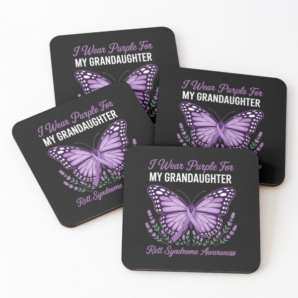 Item preview, Butterfly I Wear Purple For My Granddaughter Rett Syndrome  designed and sold by ConceptualVibes.