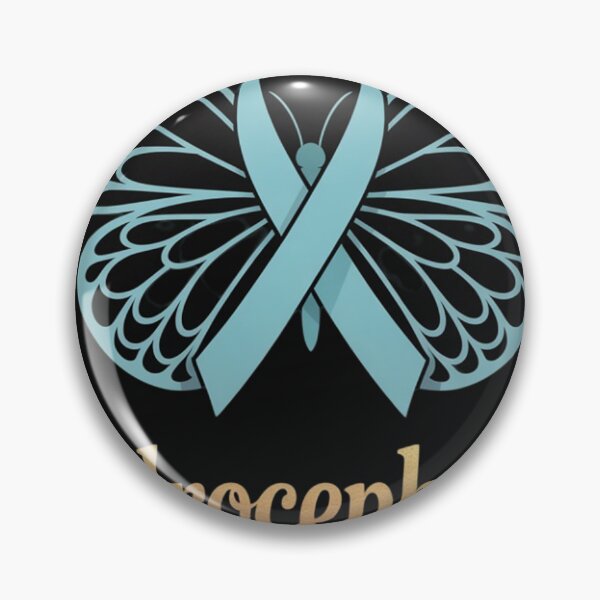 Item preview, Butterfly Light Blue Ribbon Hydrocephalus Awareness designed and sold by ConceptualVibes.