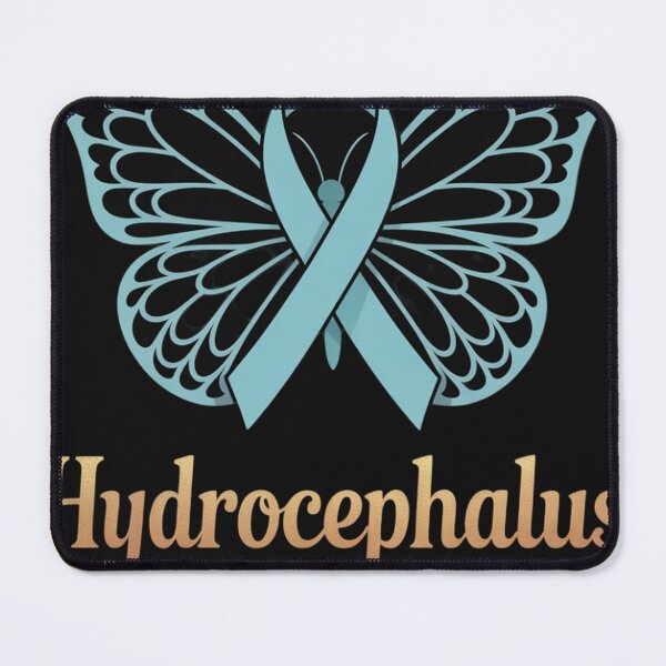 Item preview, Butterfly Light Blue Ribbon Hydrocephalus Awareness designed and sold by ConceptualVibes.