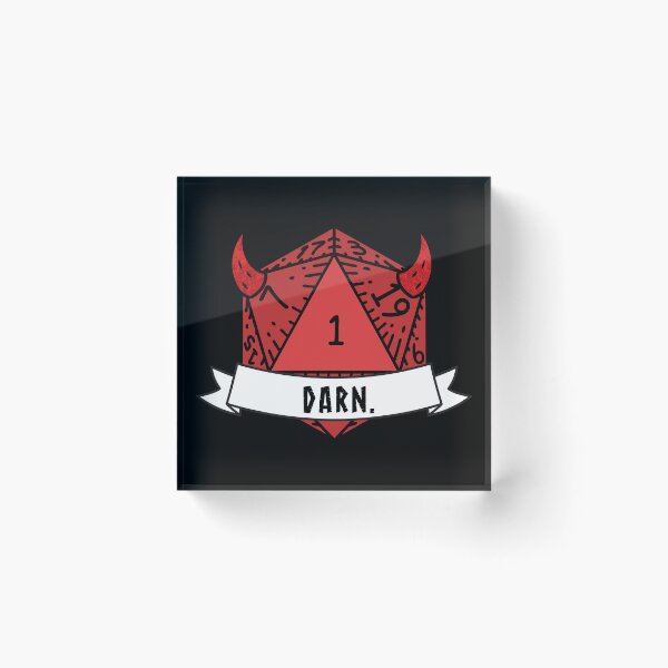 Item preview, Darn. Devil D20 Natural 1 Crit Fail Die designed and sold by Candlelicht Designs.