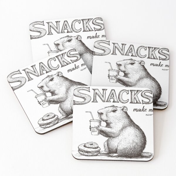 Item preview, Snacks Make Me Nicer designed and sold by TheEmptyBottleStudio.