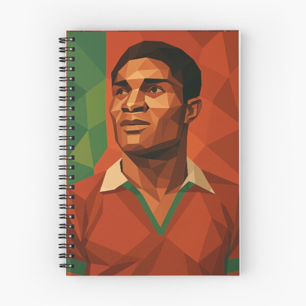 Item preview, Eusebio Portugal Football Legend Soccer Icon Vector Art designed and sold by kakarikihill.