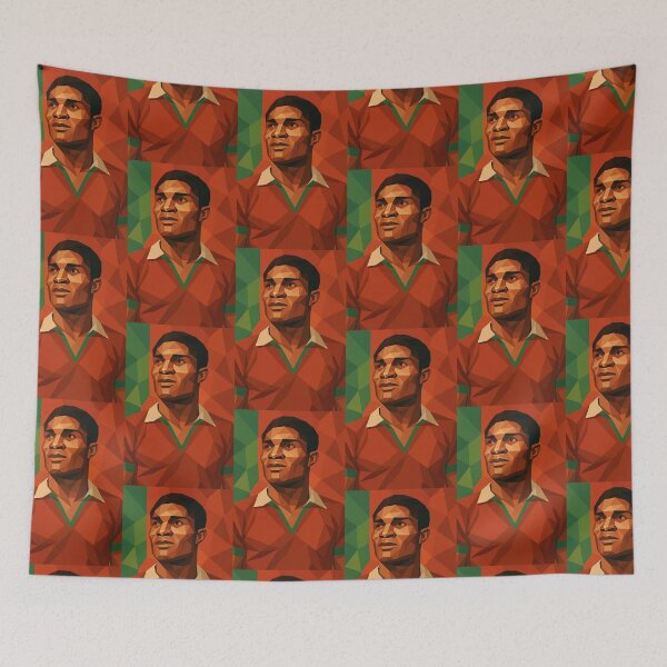 Item preview, Eusebio Portugal Football Legend Soccer Icon Vector Art designed and sold by kakarikihill.