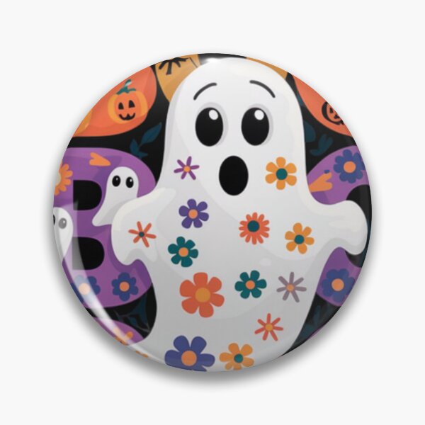 Item preview, Cute Ghost Floral Boo Halloween Boy Girl Ghost Spooky designed and sold by ConceptualVibes.