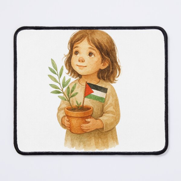 Item preview, Let Peace Take Root – Watercolor of Palestinian Girl with Olive Tree designed and sold by FREE_PALESTINE_DESIGN.