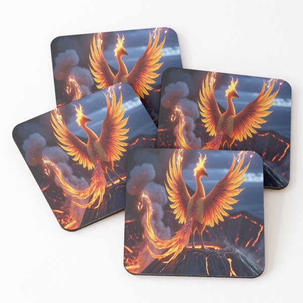 Item preview, Volcanic Phoenix Rising Fantasy Bird Art designed and sold by Max Store.