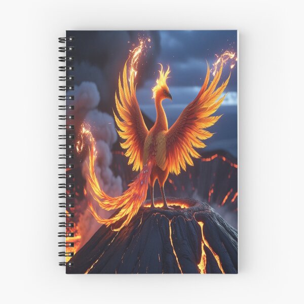 Item preview, Volcanic Phoenix Rising Fantasy Bird Art designed and sold by Max Store.