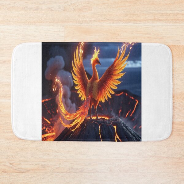 Item preview, Volcanic Phoenix Rising Fantasy Bird Art designed and sold by Max Store.