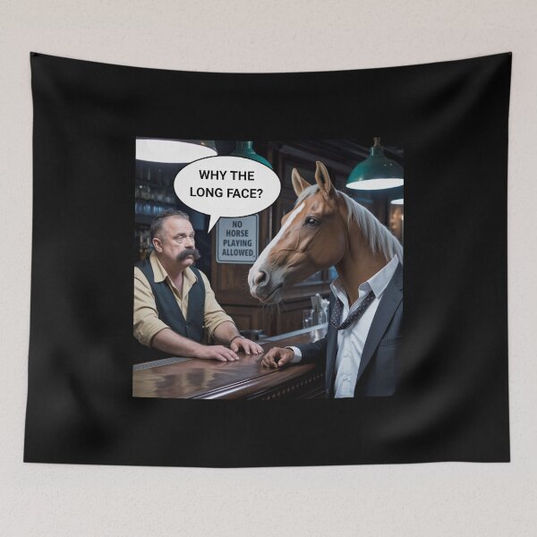 Item preview, A Horse Walks Into a Bar... designed and sold by OLOstudio.