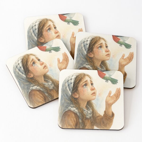 Item preview, We Let Go – Watercolor of a Palestinian Girl and the Dove of Freedom designed and sold by FREE_PALESTINE_DESIGN.