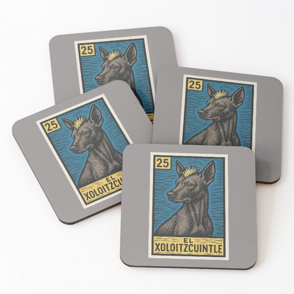 Item preview, Mexican Lottery Card 25 El Xoloitzcuintle designed and sold by retrographics.