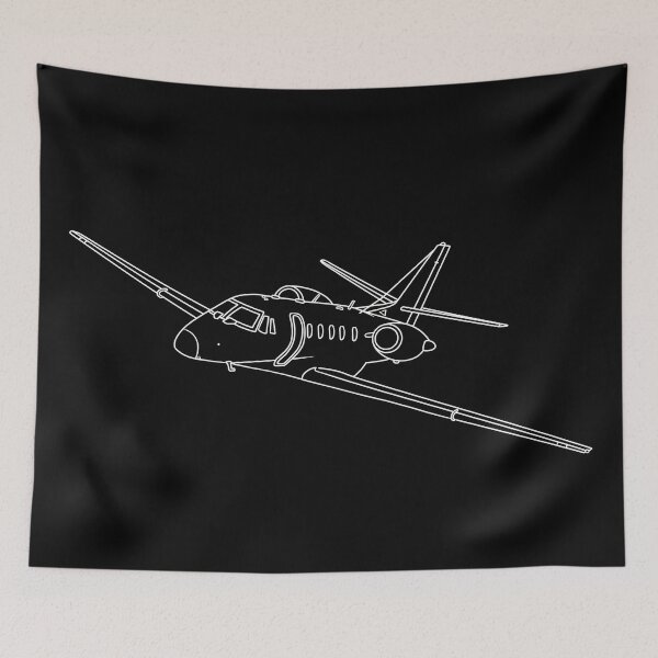 Item preview, Cessna Citation Jet Sketch Aviation Art  designed and sold by skye-studio.