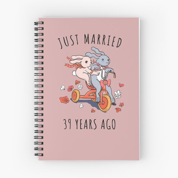 Item preview, Just Married 39 Years Ago - 39th Anniversary Couple Bunnies Tee, Phone Cases And Other Gifts designed and sold by MemWear.