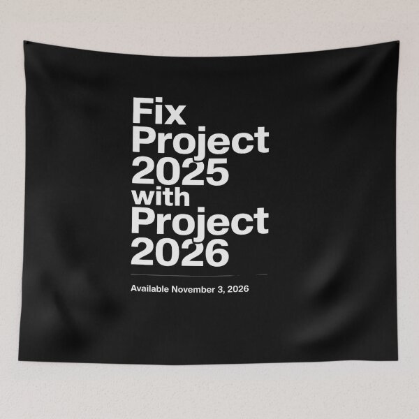 Item preview, Fix Project 2025 with Project 2026 – Pro-Democracy Satire designed and sold by GiftedExplorer.
