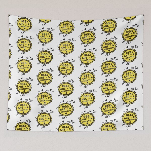 Item preview, Bees are essential on yellow sunflower designed and sold by jazzydevil.