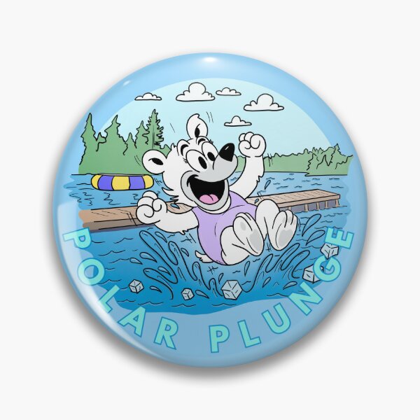 Item preview, Polar Plunge With Polar Bear designed and sold by Kate Miller Illustrator.