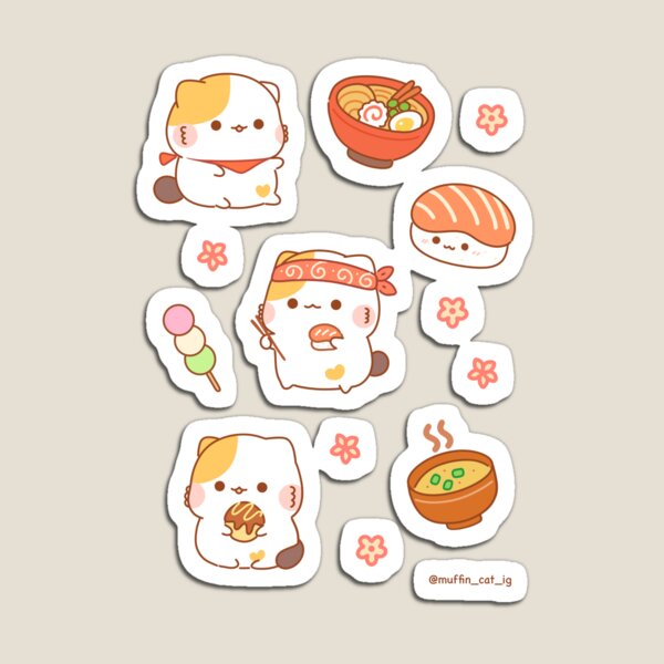 Item preview, muffin cat japanese food 1 designed and sold by MuffinCat-RB.